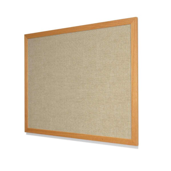 Guilford of Maine FR701 Wheat Cork Board with Red Oak Frame